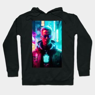 Abstract Cyberpunk Man Hoodie